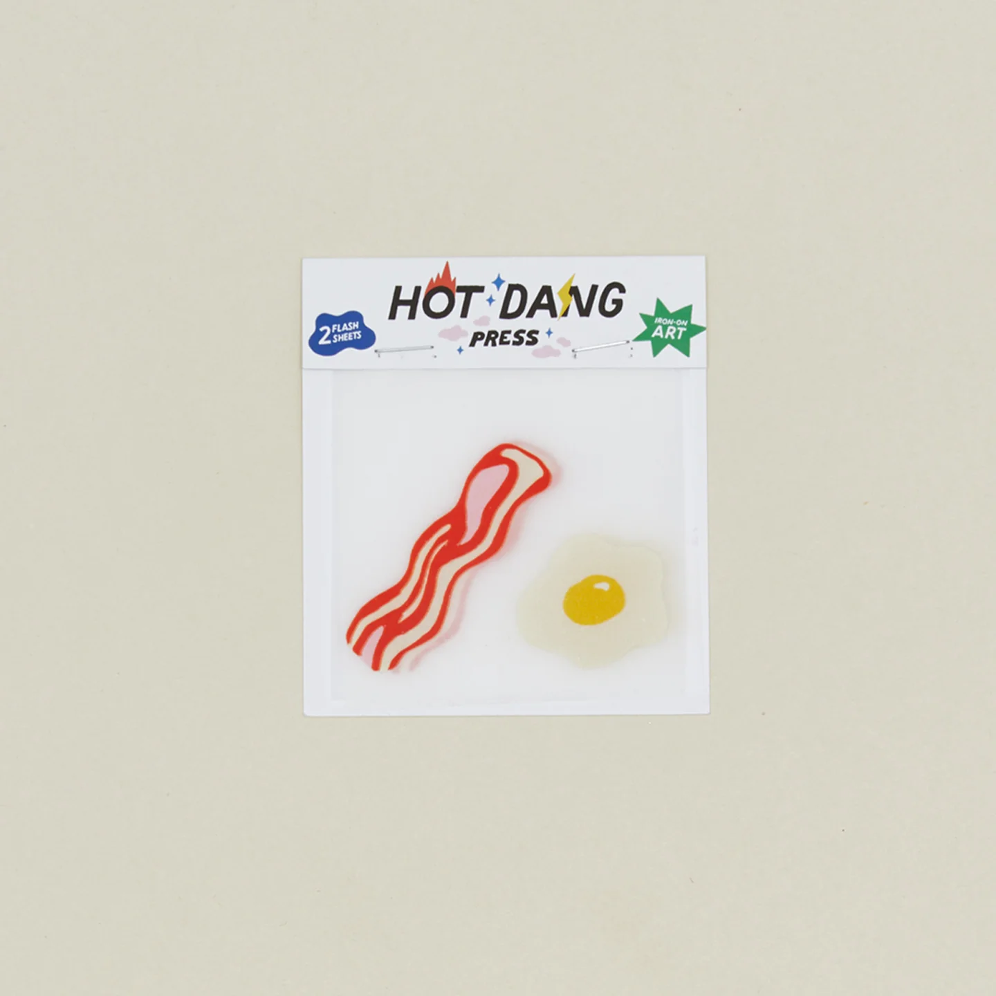 Bacon + Egg Iron-On Art Pair - Image 2