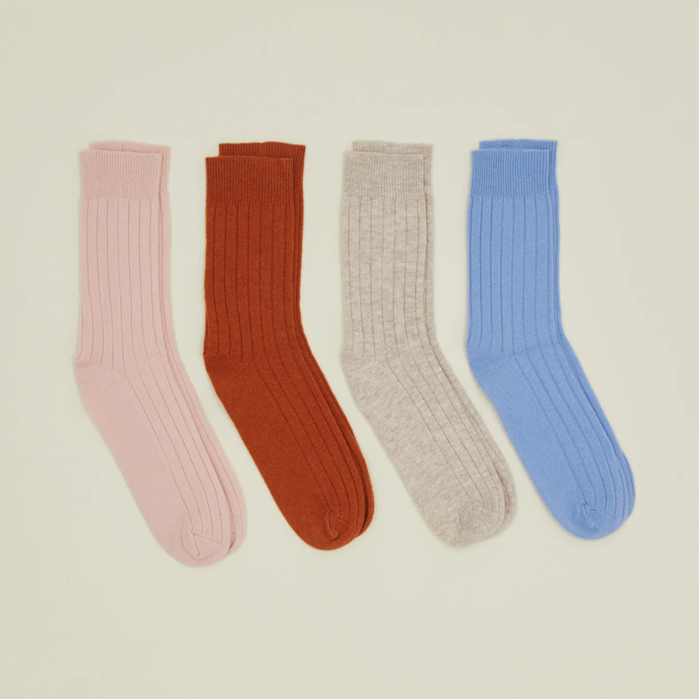 Cashmere + Merino Wool Socks - Stone - Image 3