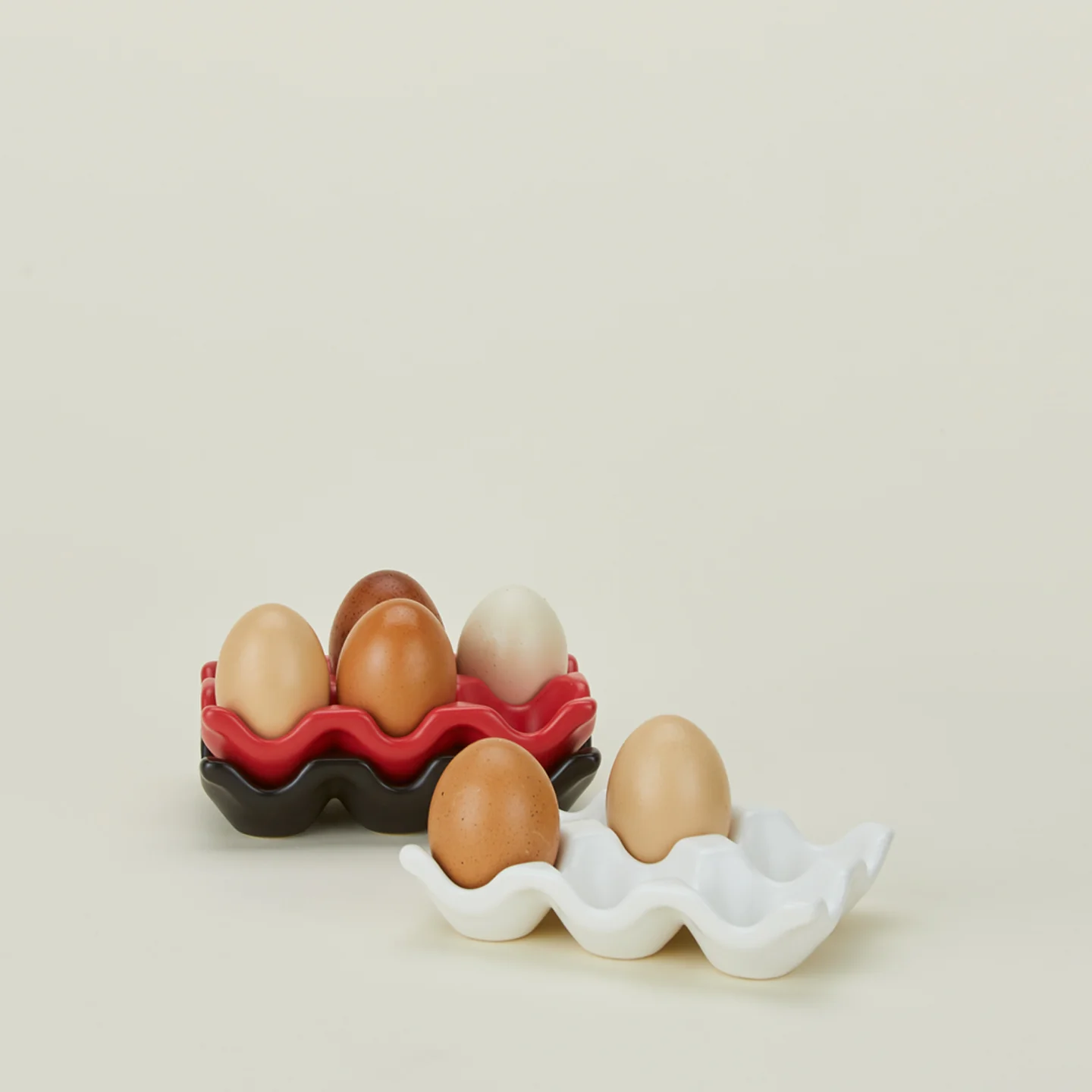 Ceramic Half Dozen Egg Holder - White - Image 6