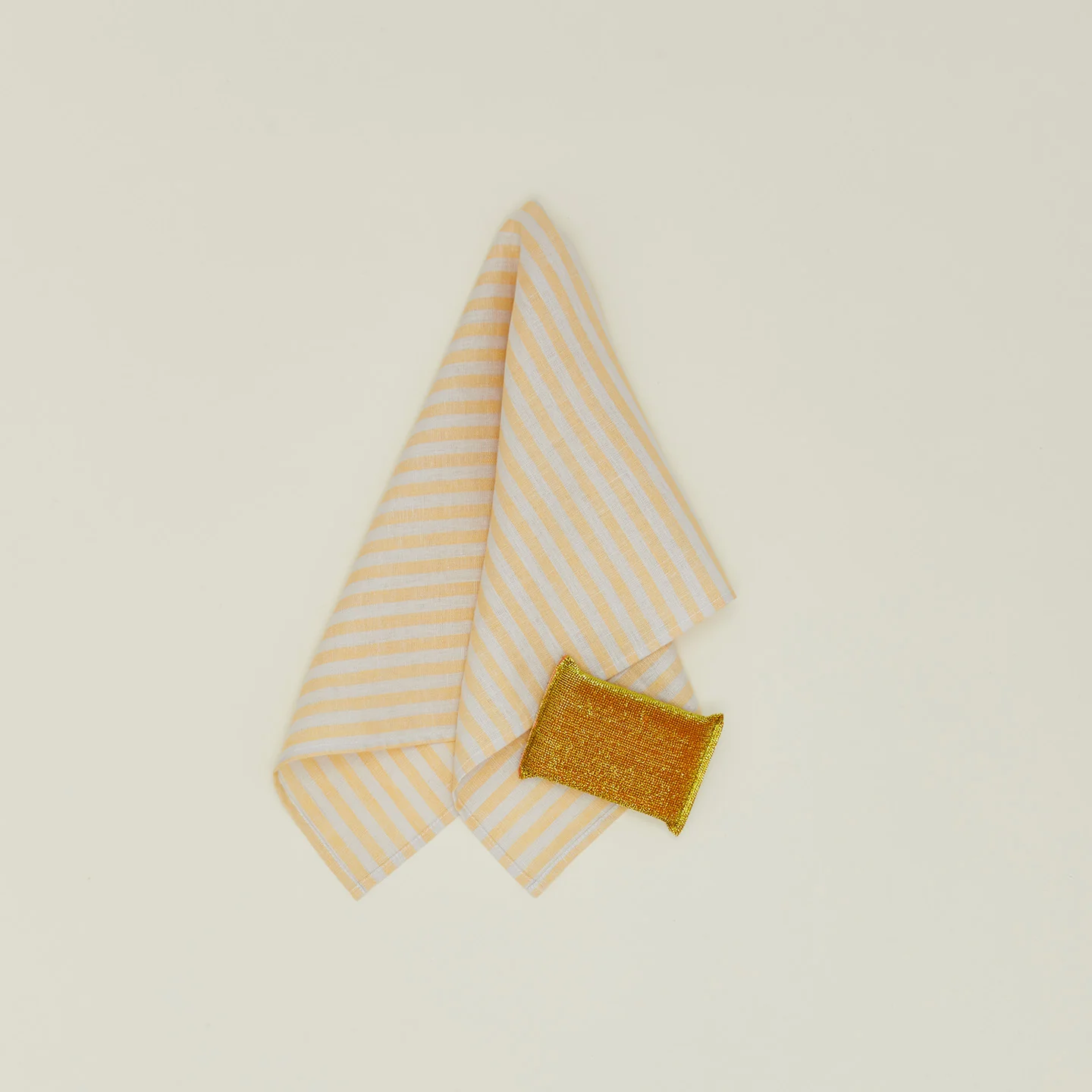 Chambray Stripe Kitchen Towel - Yellow