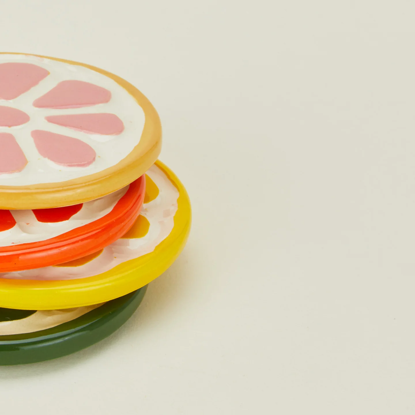 Citrus Ceramic Coasters, Set of 4 - Image 4