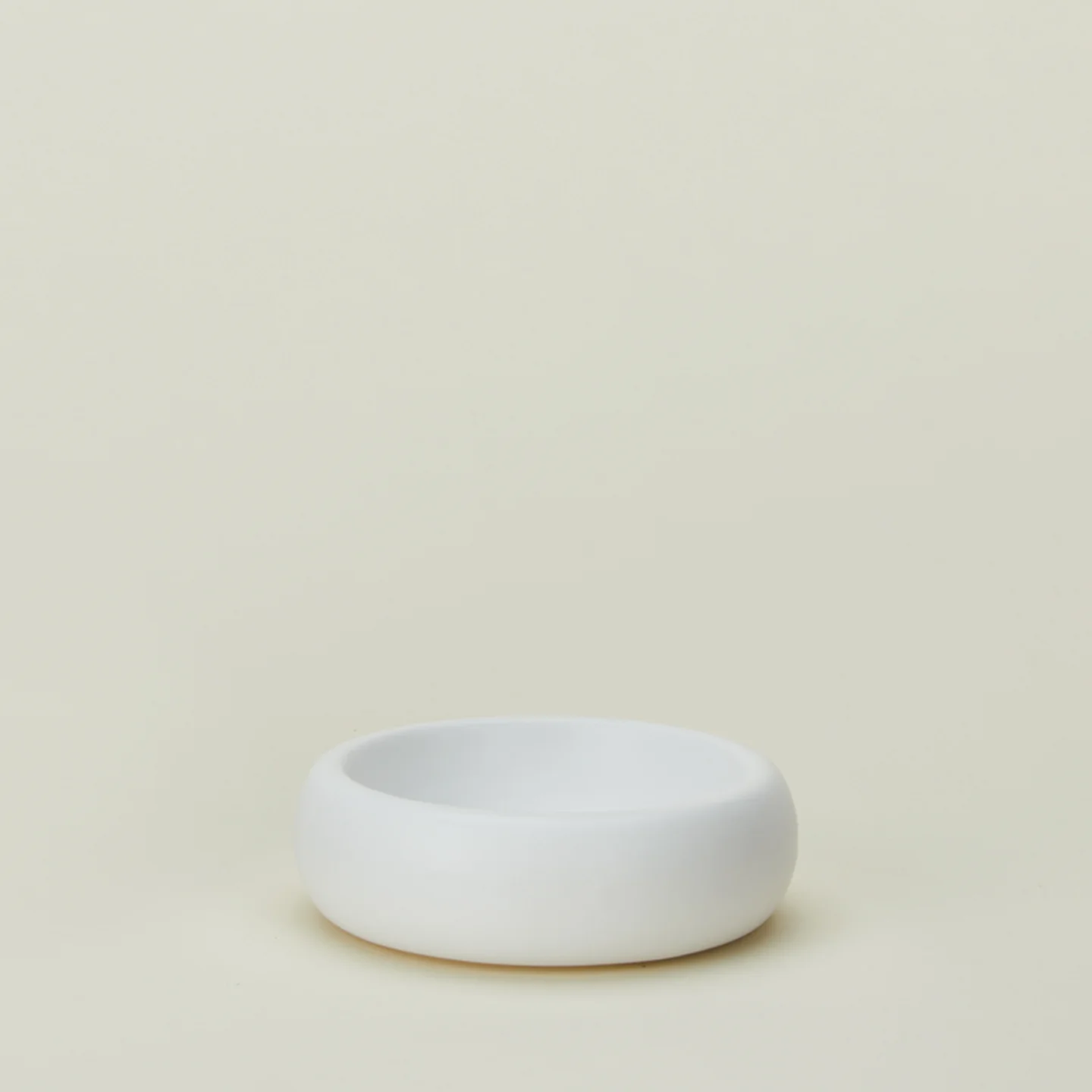 Concave Ceramic Bowl - Matte White