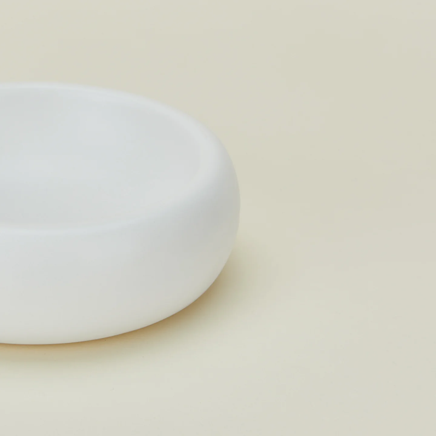 Concave Ceramic Bowl - Matte White - Image 3
