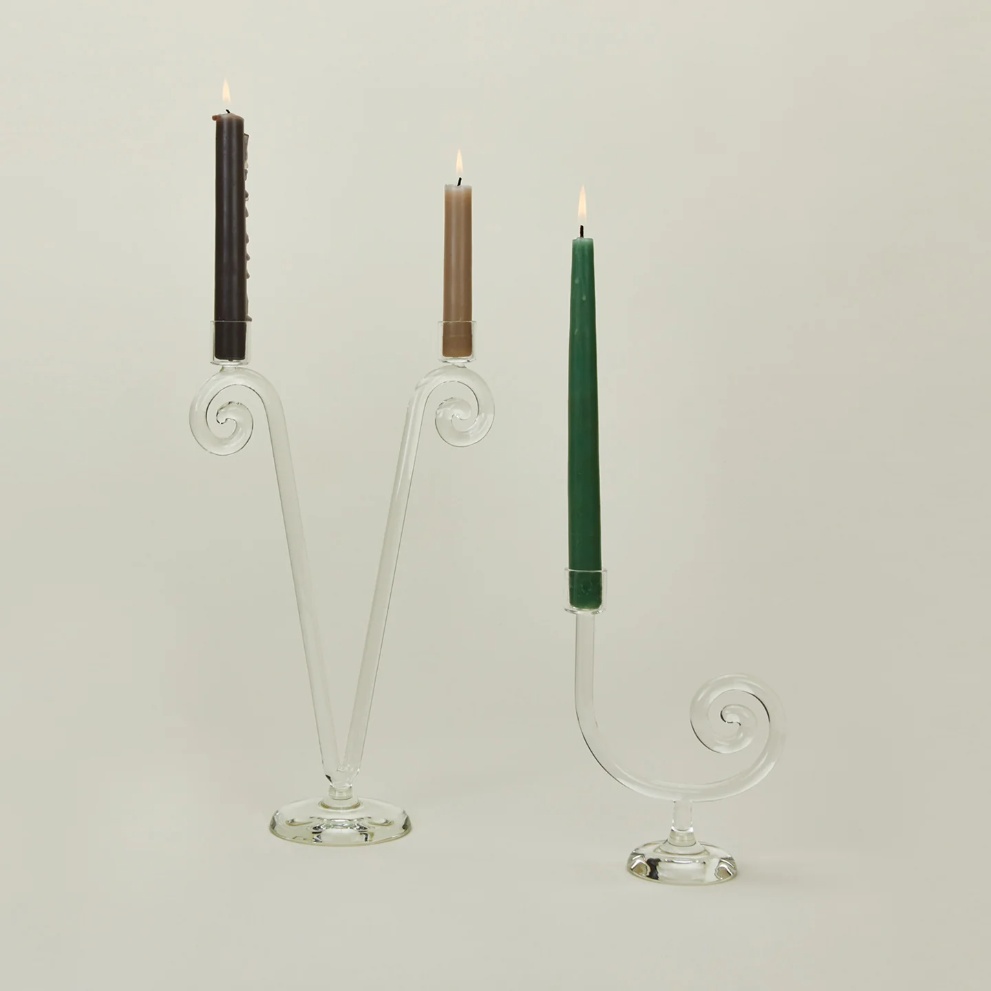 Double Stem Spiral Candle Holder - Image 5
