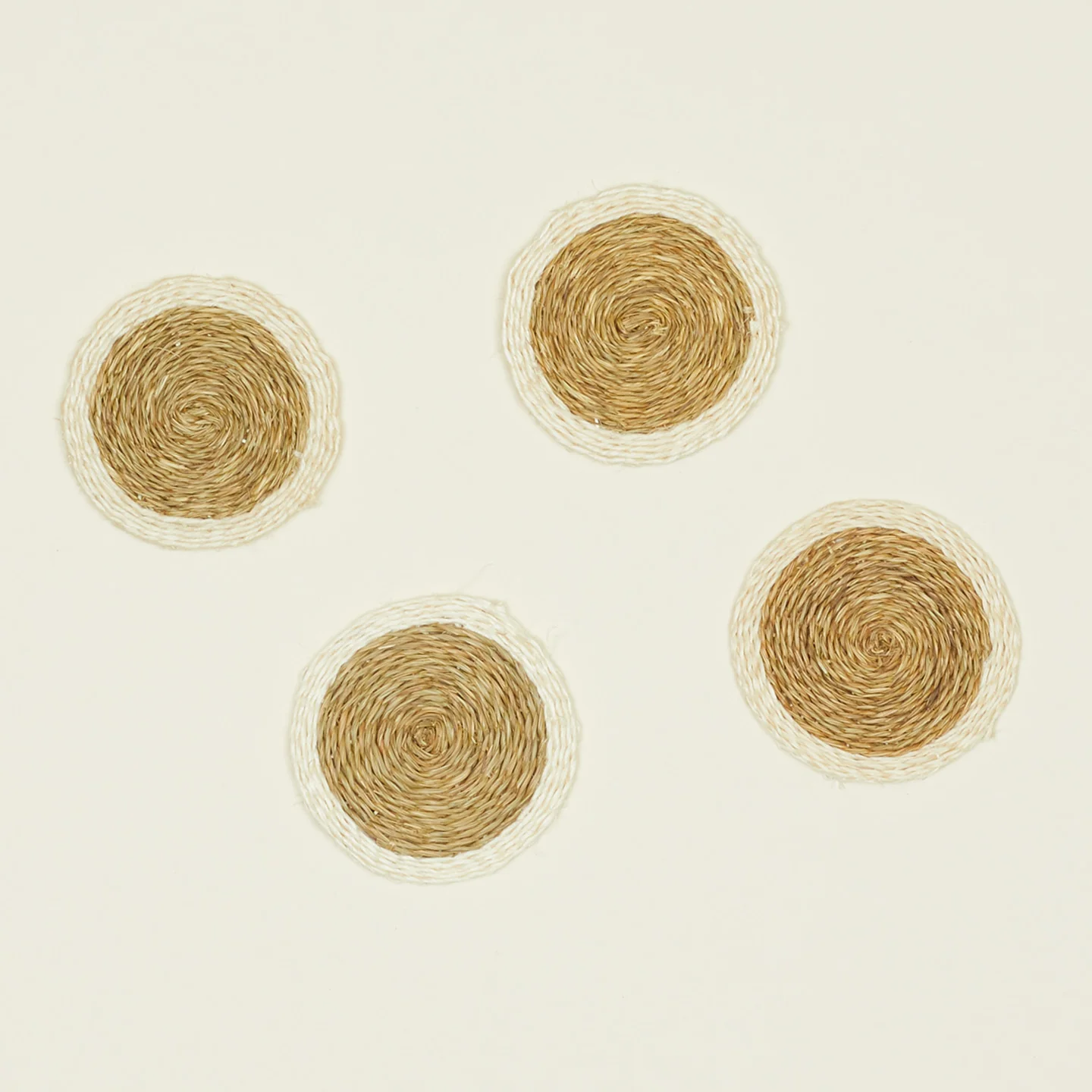 Edge Coasters, Set of 4 - Ivory