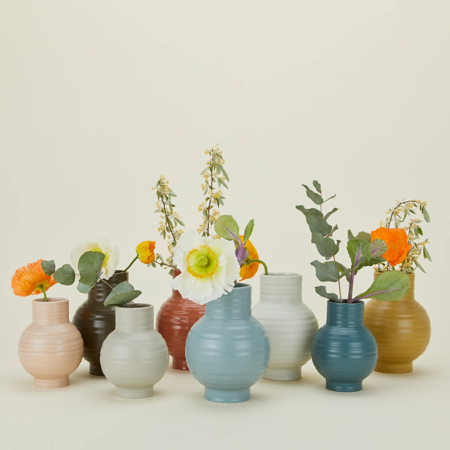 Essential Ceramic Vase - Light Grey - Image 6