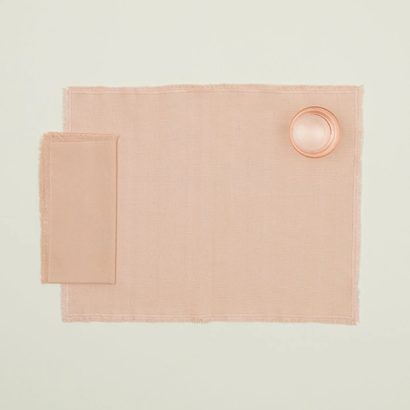 Essential Cotton Placemat, Set of 4 - Blush - Image 2
