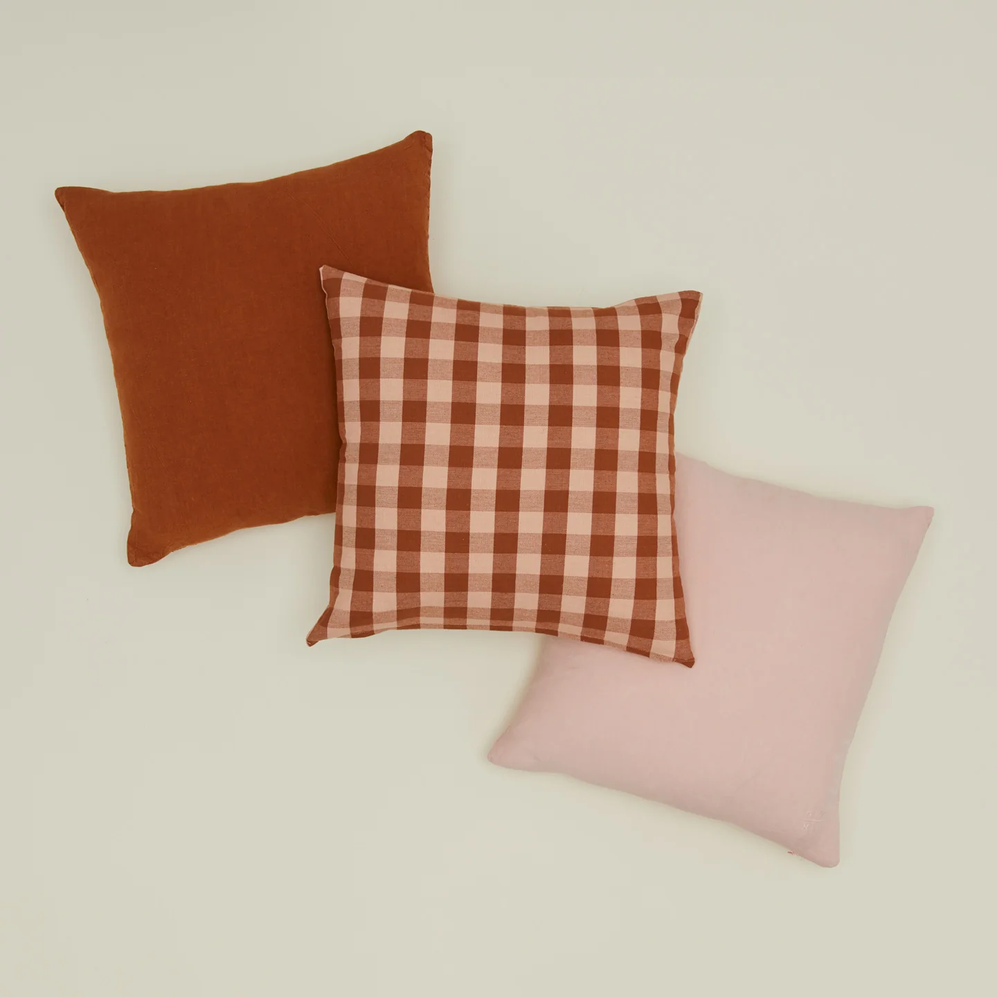 Essential Gingham 18x18 Pillow - Blush/Terracotta - Image 3