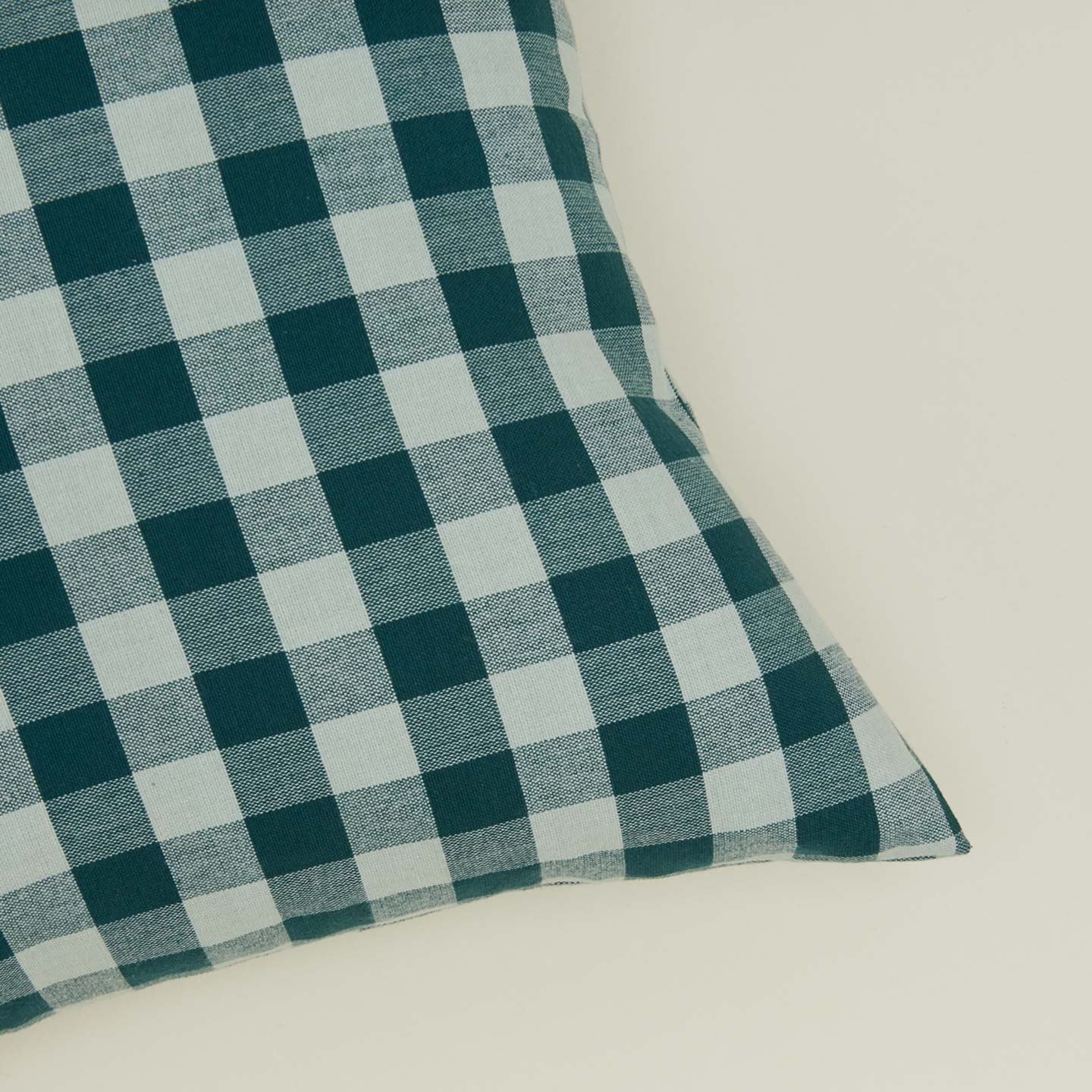 Essential Gingham 18x18 Pillow - Sky/Peacock - Image 2