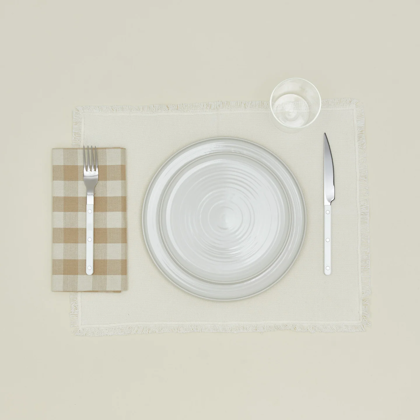 Essential Gingham Dinner Napkin, Set of 4 - Ivory/Flax - Image 2