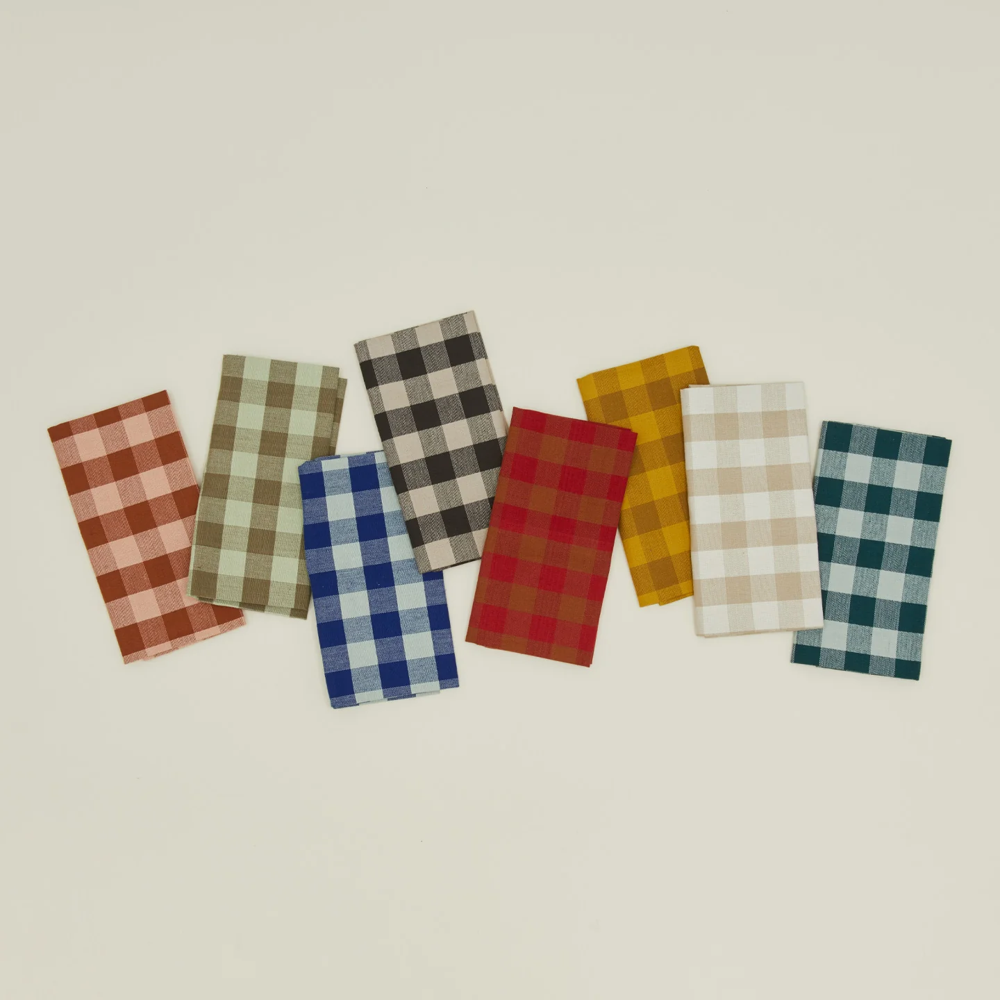 Essential Gingham Dinner Napkin, Set of 4 - Sage/Olive - Image 4