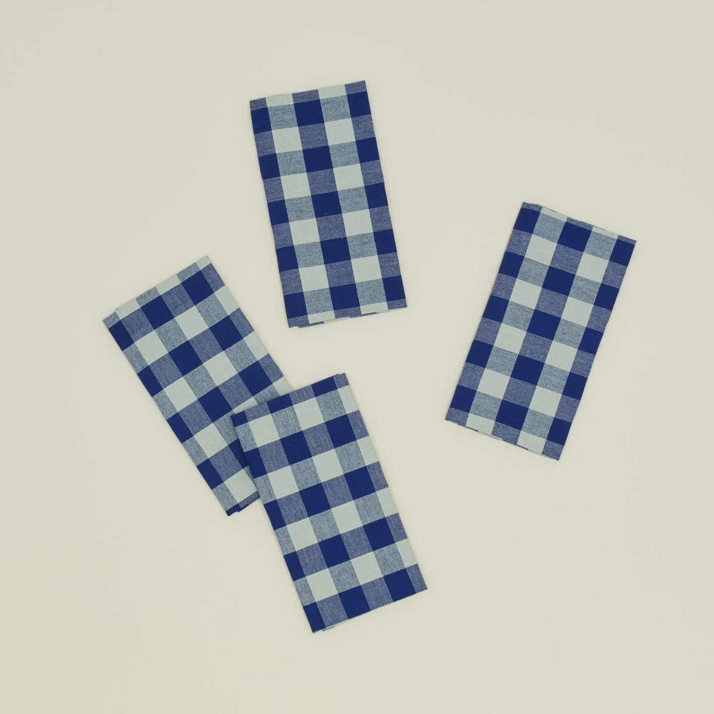 Essential Gingham Dinner Napkin, Set of 4 - Sky/Blue