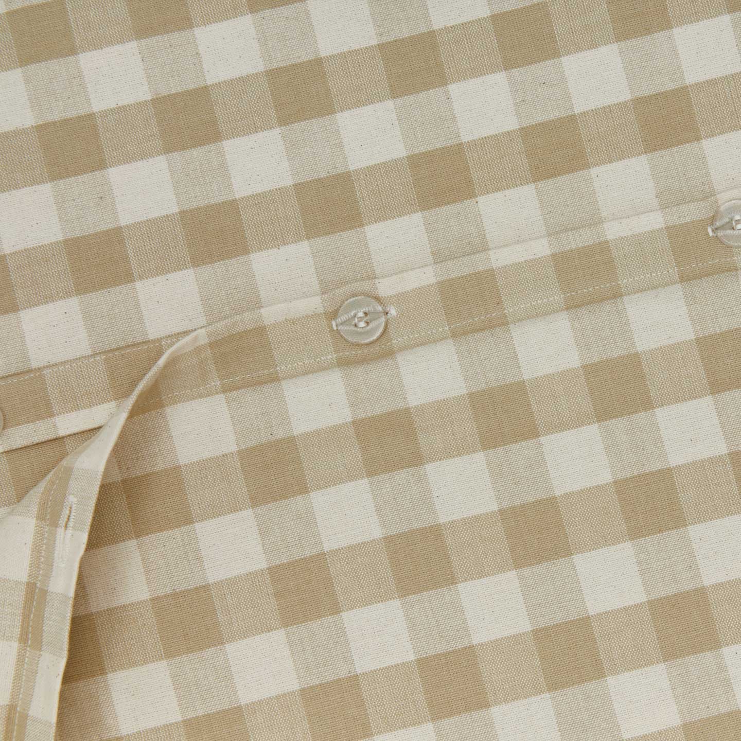 Essential Gingham Duvet - Ivory/Flax - Image 3
