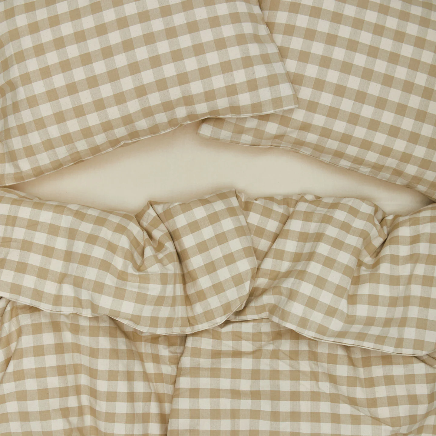 Essential Gingham Pillowcases, Set of 2 - Ivory/Flax - Image 3