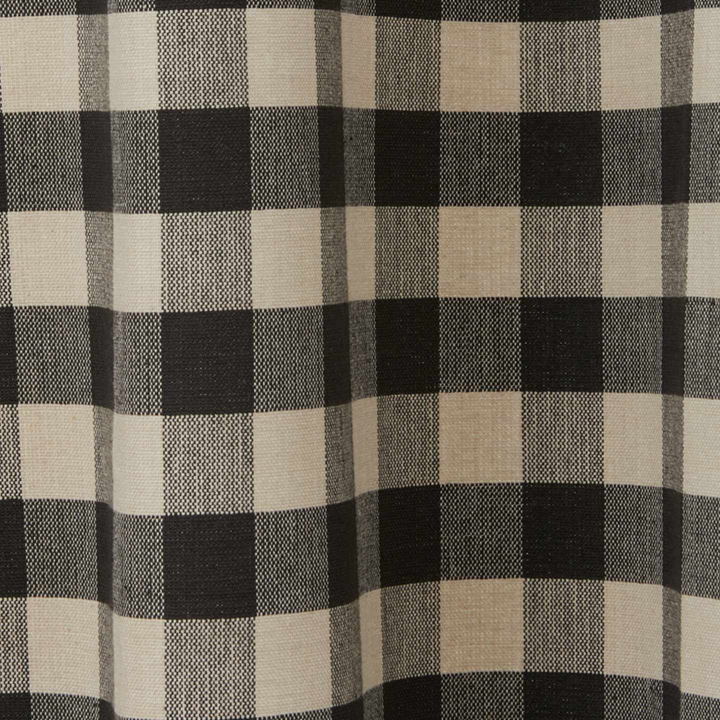 Essential Gingham Shower Curtain - Light Grey/Black - Image 3