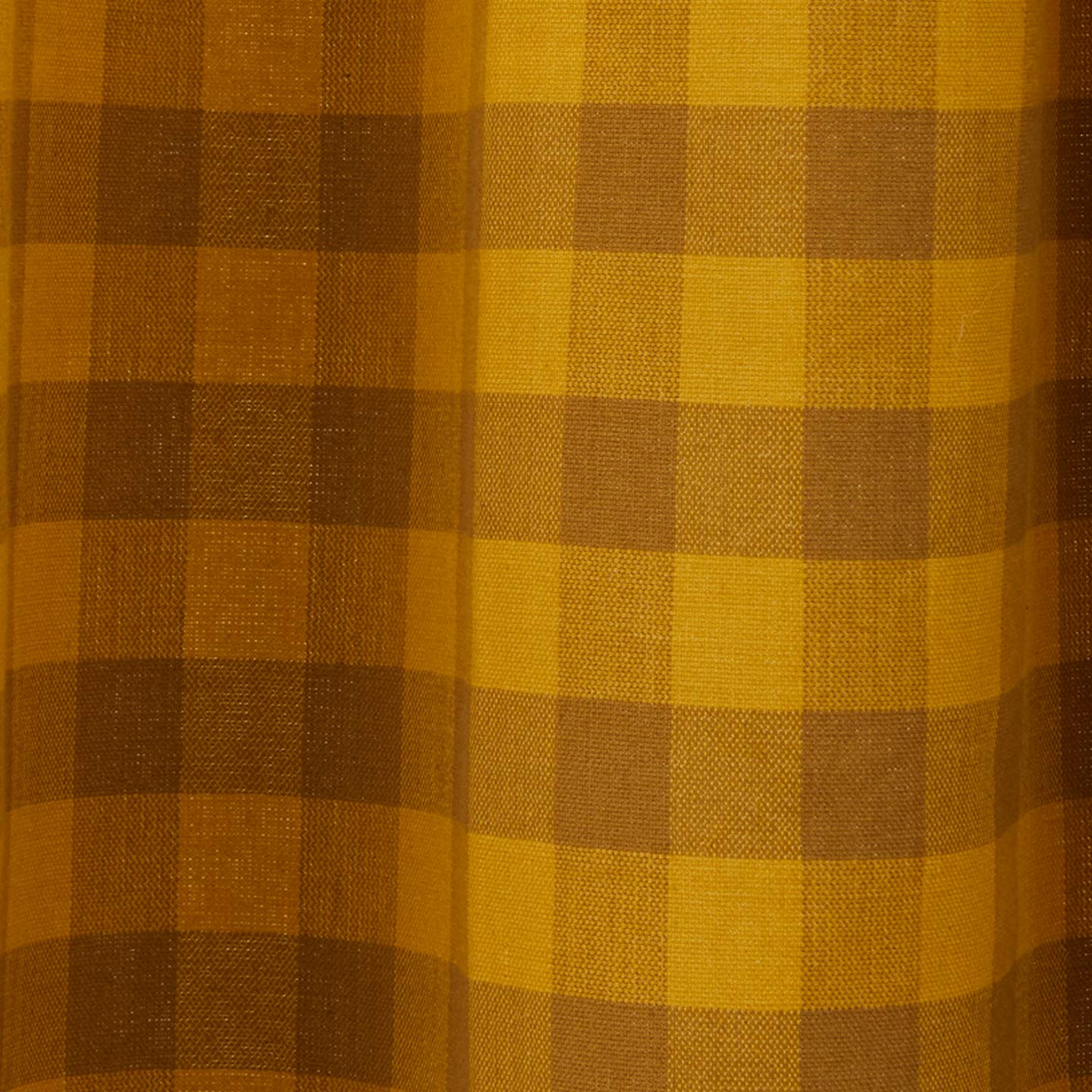 Essential Gingham Shower Curtain - Mustard/Bronze - Image 3