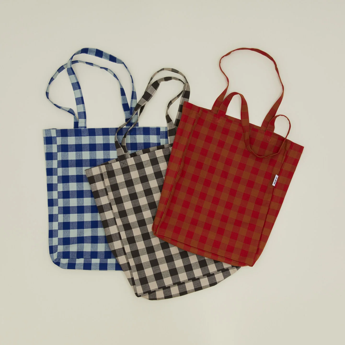 Essential Gingham Tote - Light Grey/Black - Image 4