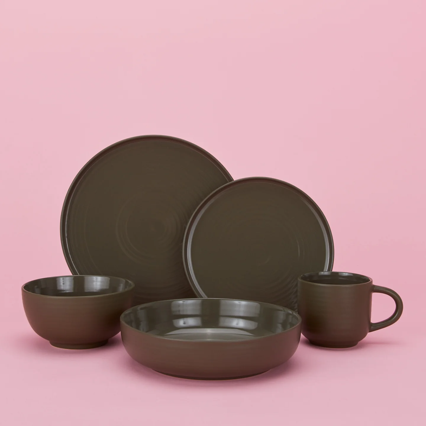 Essential Large Bowl, Set of 4 - Olive - Image 4