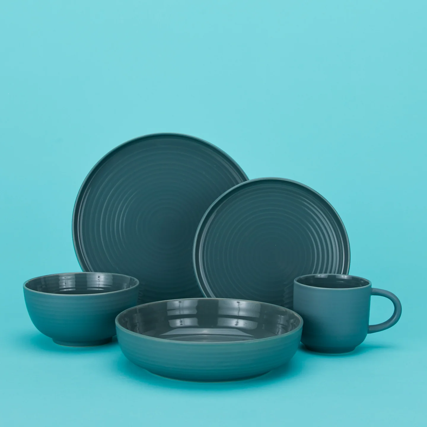 Essential Low Bowl, Set of 4 - Peacock - Image 4