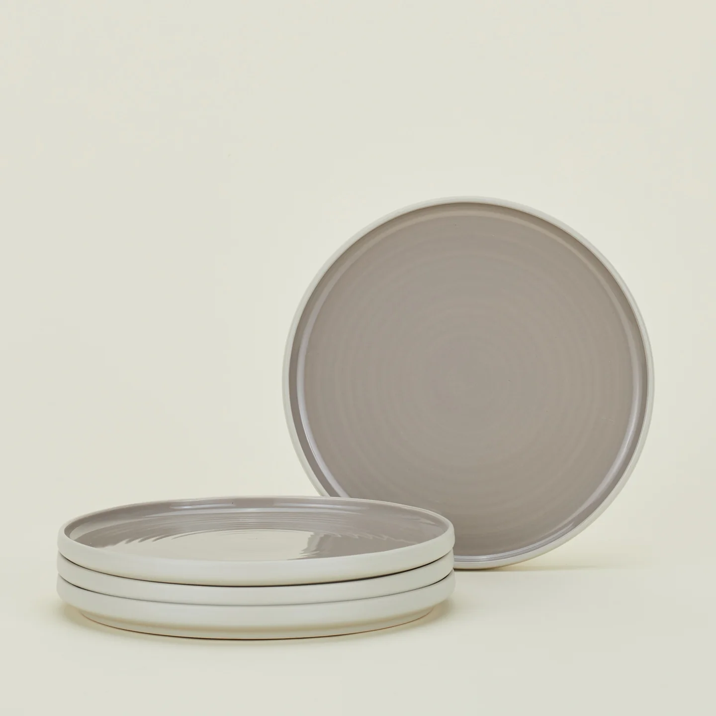 Essential Salad Plate, Set of 4 - Light Grey - Image 2