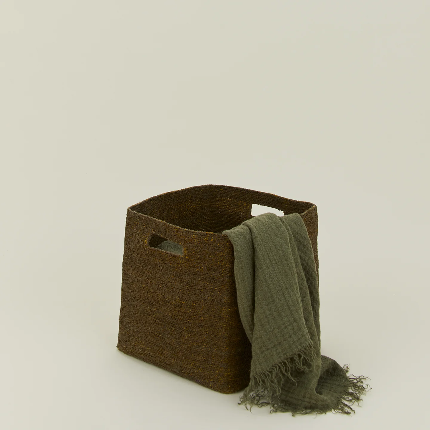 Essential Square Basket - Olive - Image 2