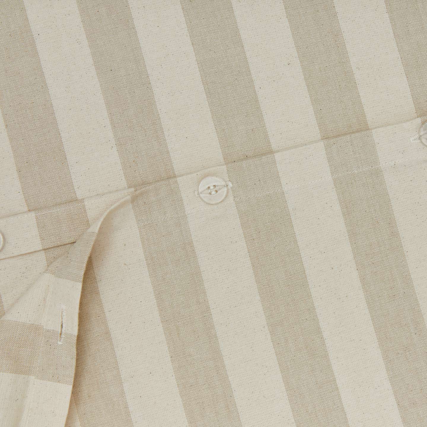 Essential Striped Duvet - Ivory/Flax - Image 3