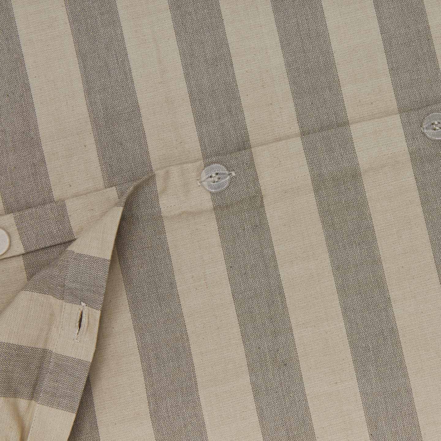 Essential Striped Duvet - Light Grey/Dark Grey - Image 3