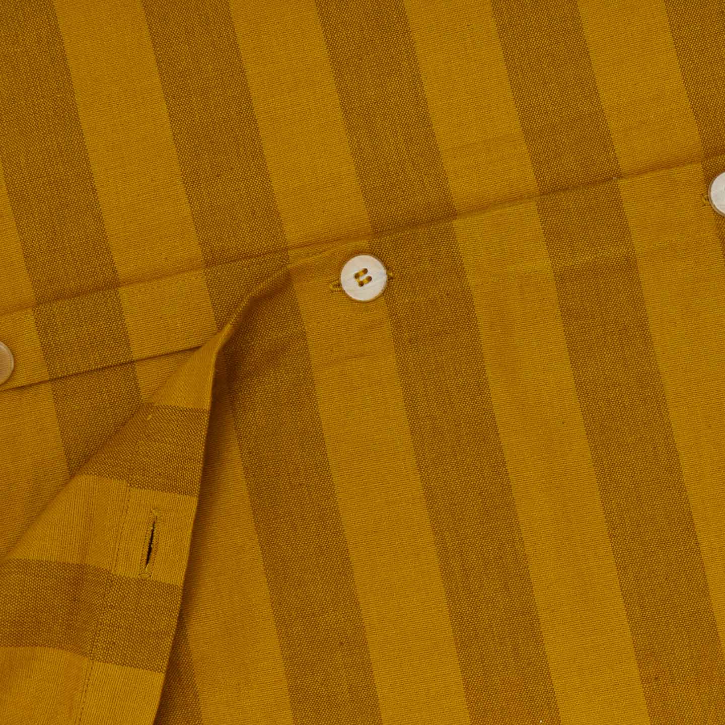 Essential Striped Duvet - Mustard/Bronze - Image 3
