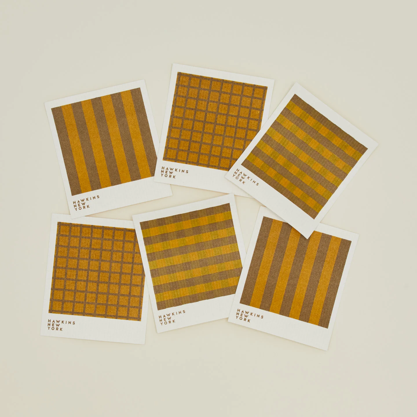 Essential Swedish Dishcloth, Set of 6 - Mustard/Bronze