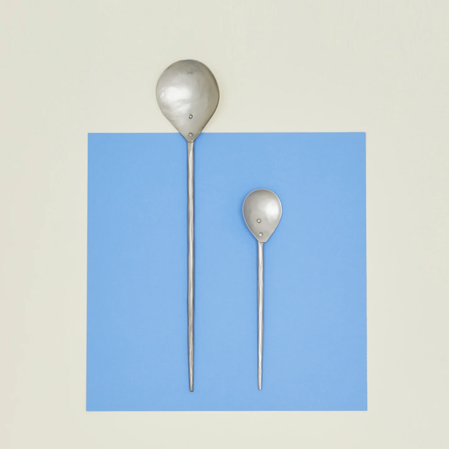 Forged Pewter Stir Spoon, Set of 2