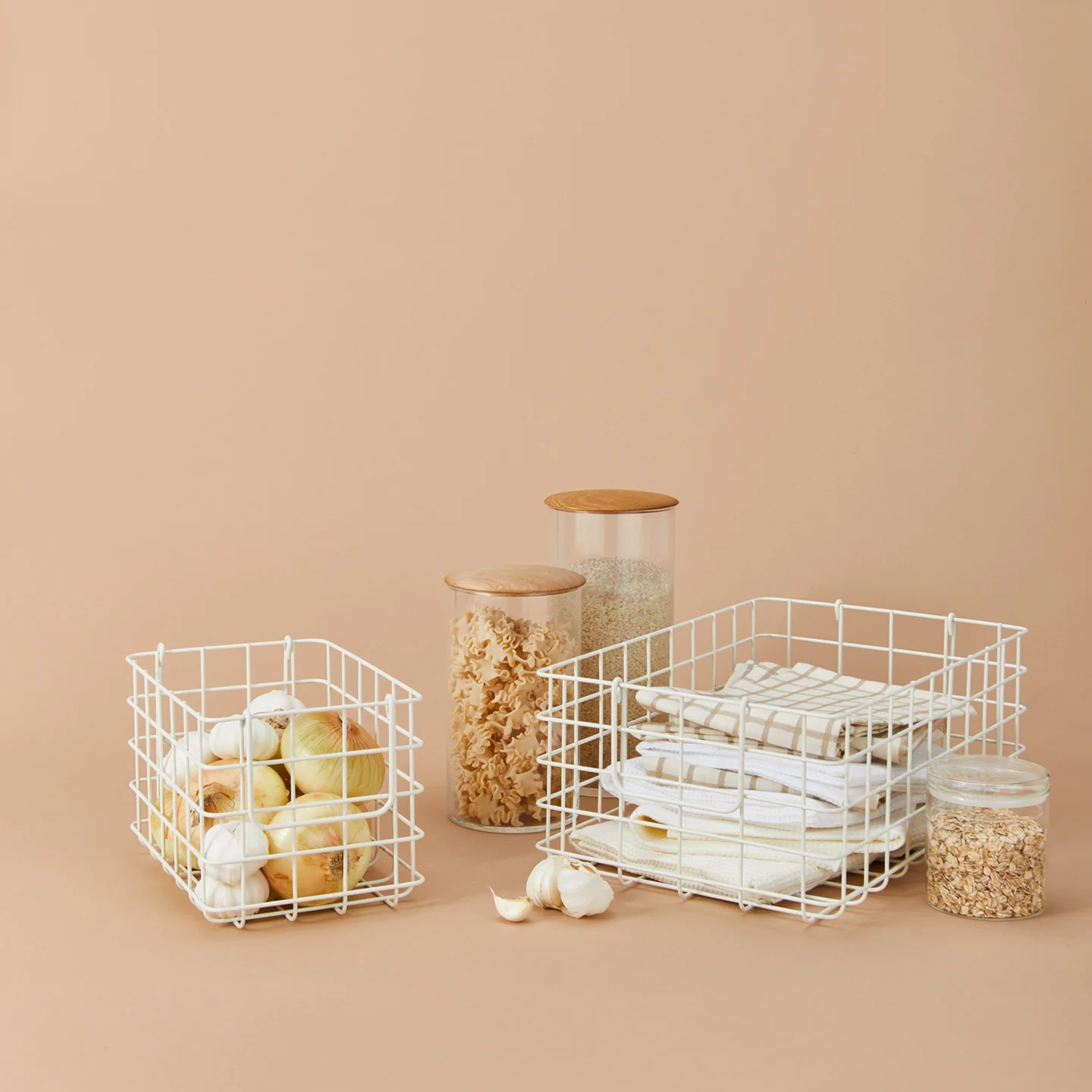 Grid Basket, Set of 3 - Chalk - Image 6