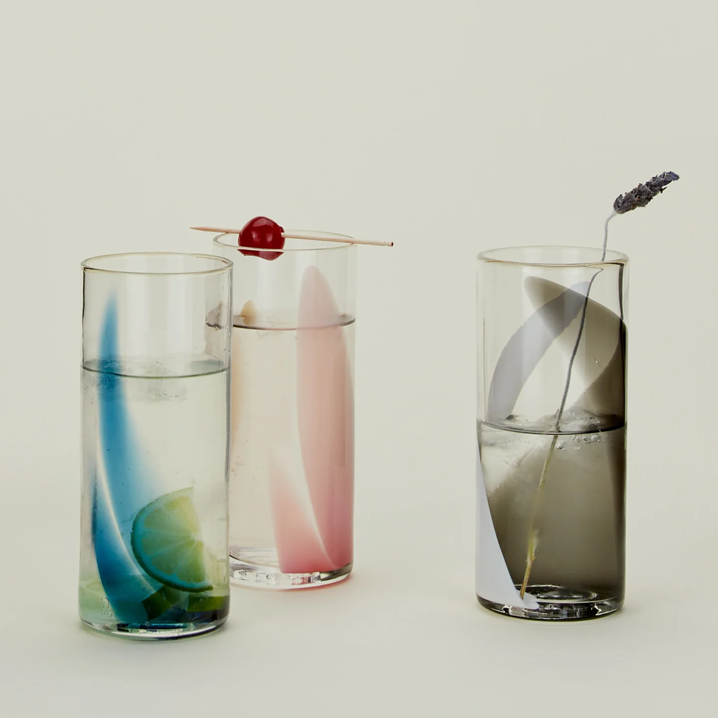 Hand Blown Highball - White/Grey - Image 4