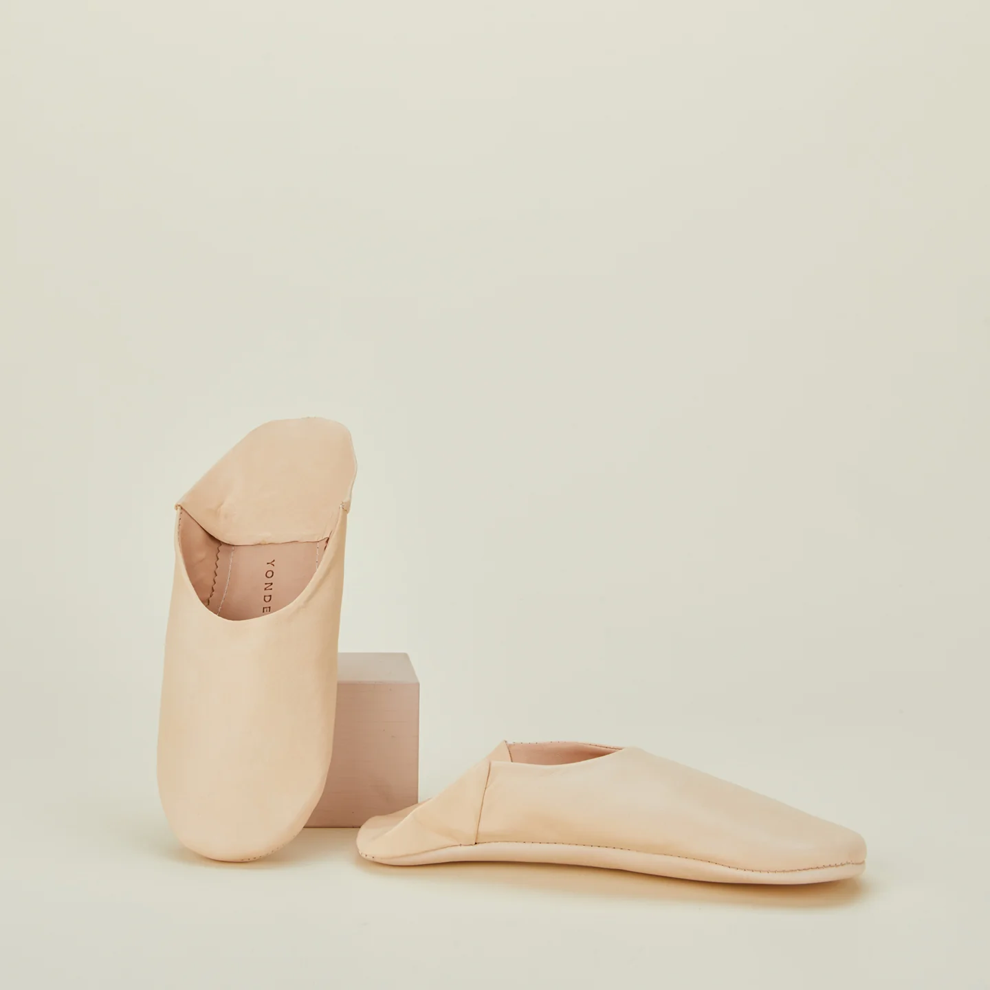 Handmade Leather Slippers - Nude - Image 3