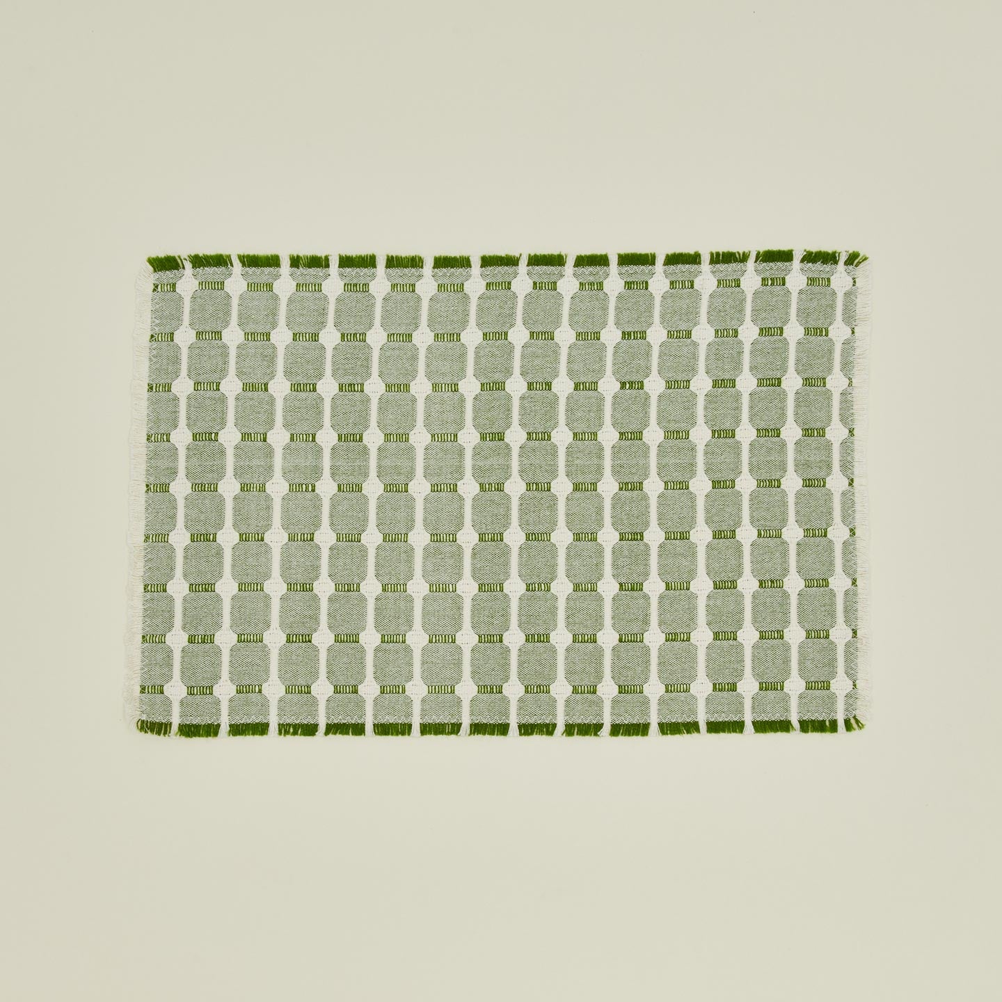 Hopsack Fringed Placemat, Set of 4 - Leaf