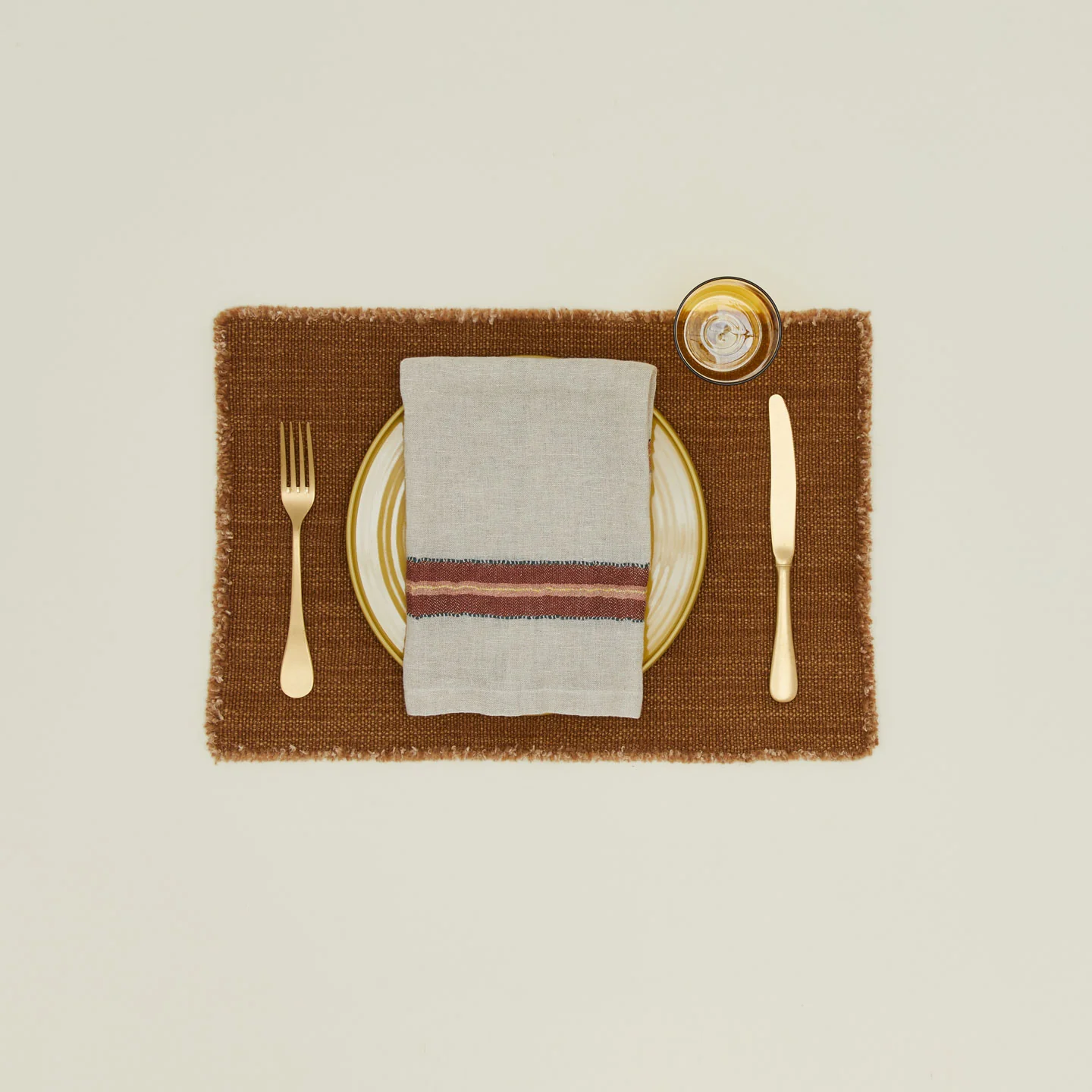Jasper Placemat, Set of 2 - Ginger Linen Wool - Image 4