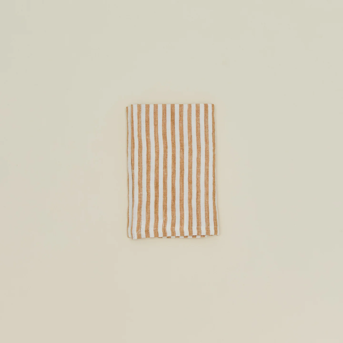 Leon Striped Linen Napkin - Yellow