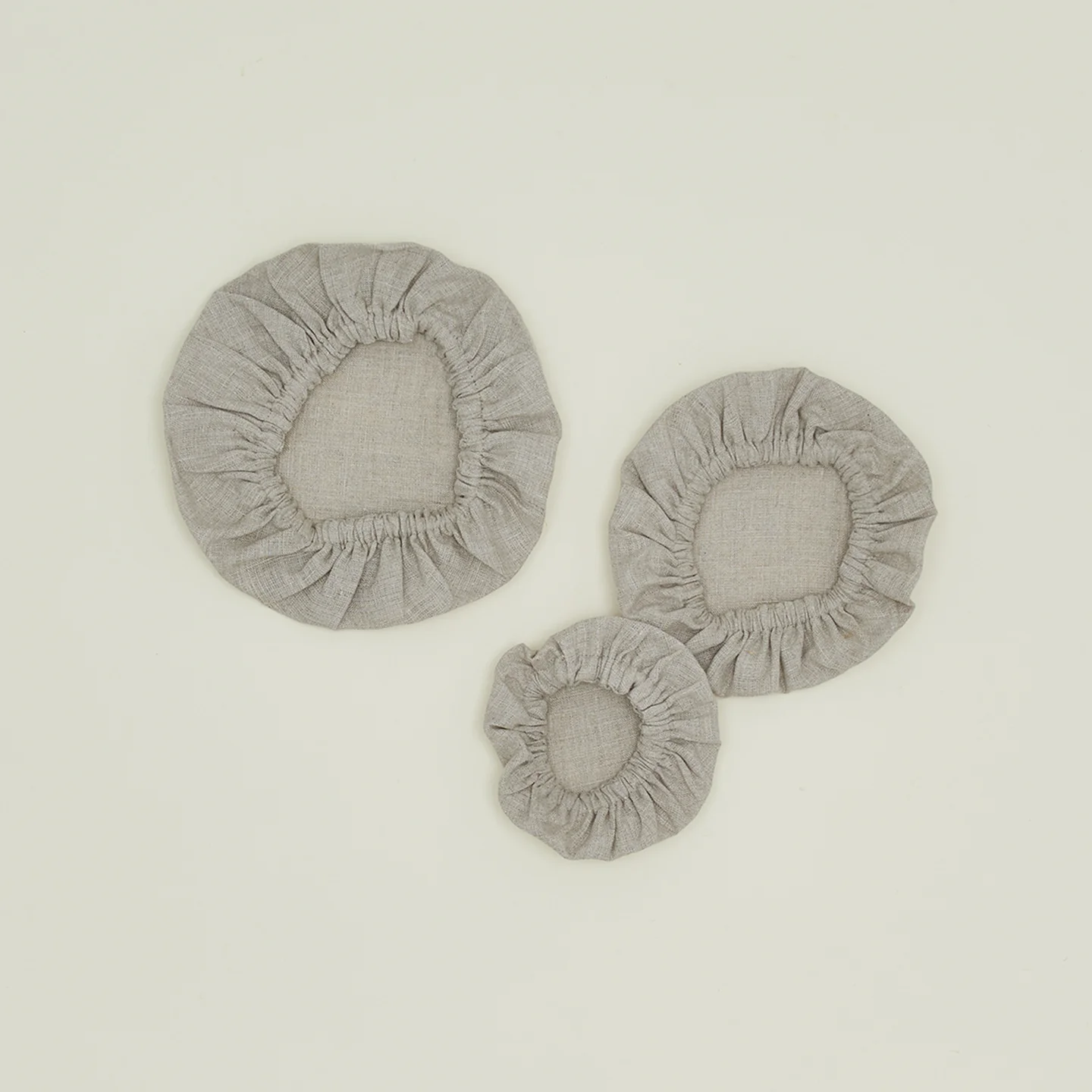 Linen Bowl Cover, Set of 3 - Natural - Image 2