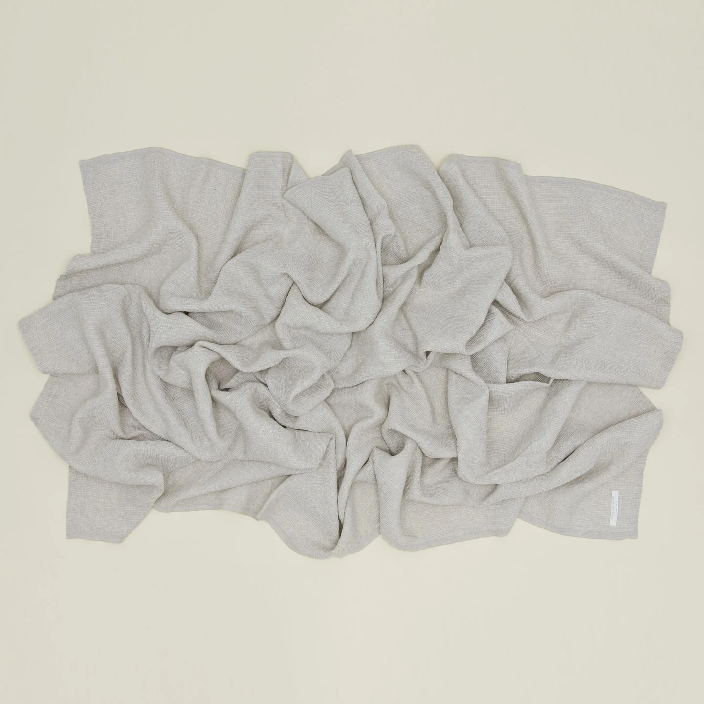Washed Linen Waffle Throw Blanket - Natural - Image 2