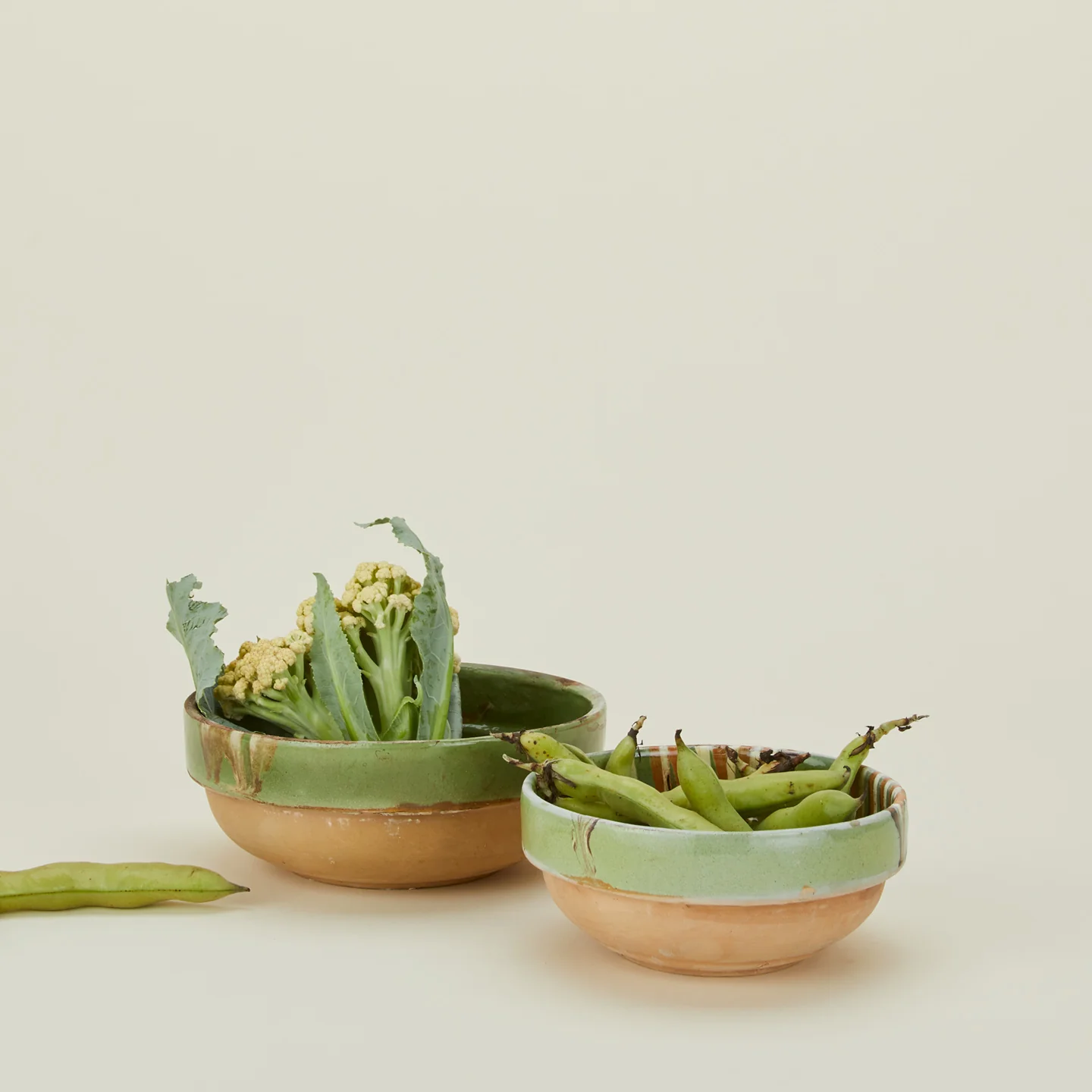 Marbleized Green Glazed Bowl - Image 2