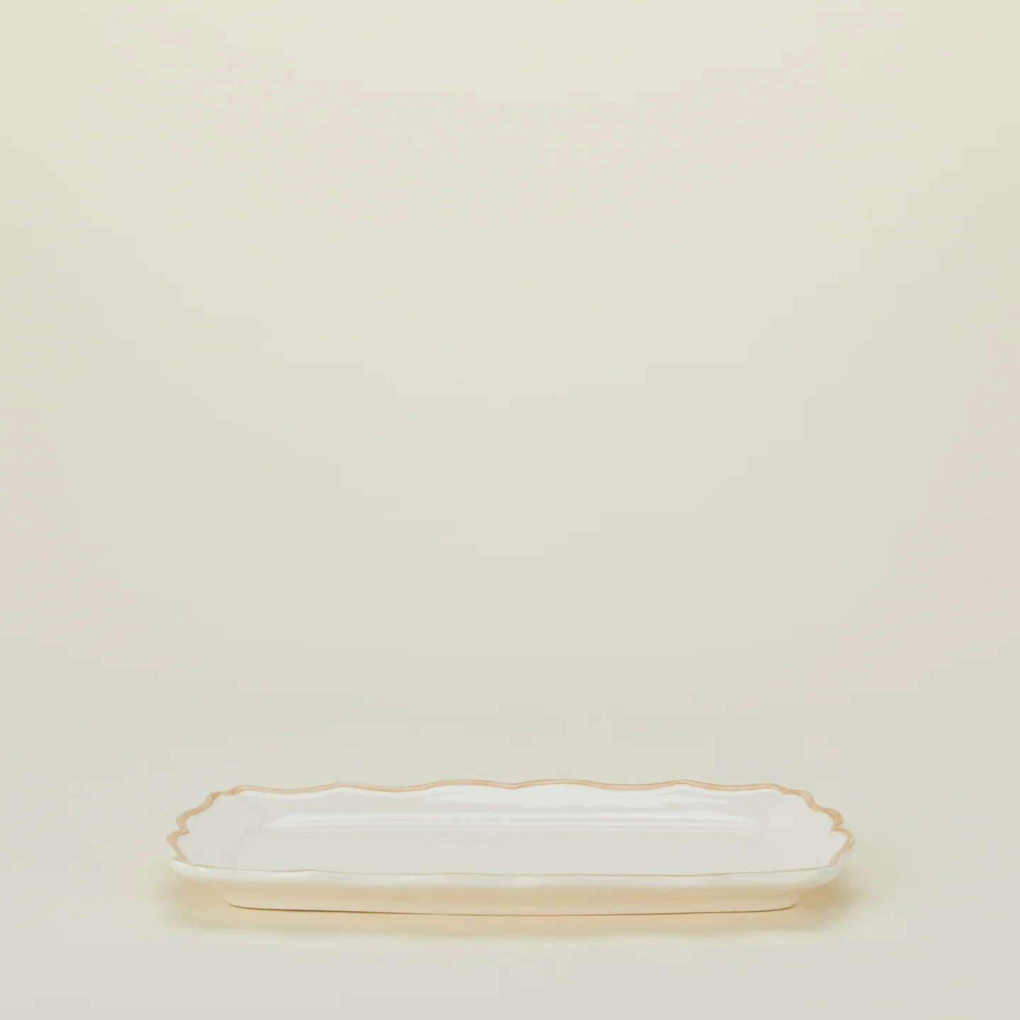Ogee Edge Rectangular Tray - Latte - Image 2
