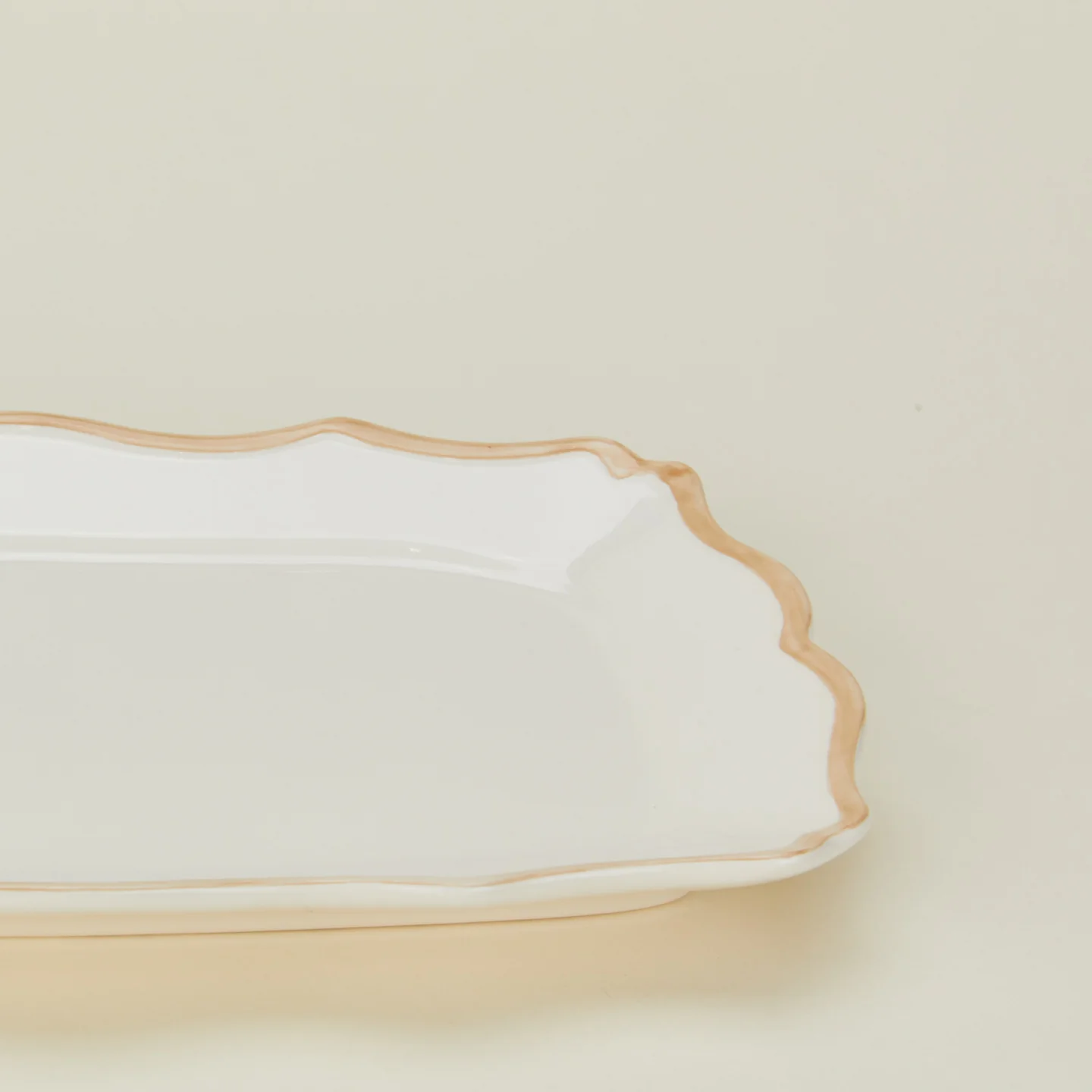 Ogee Edge Rectangular Tray - Latte - Image 5