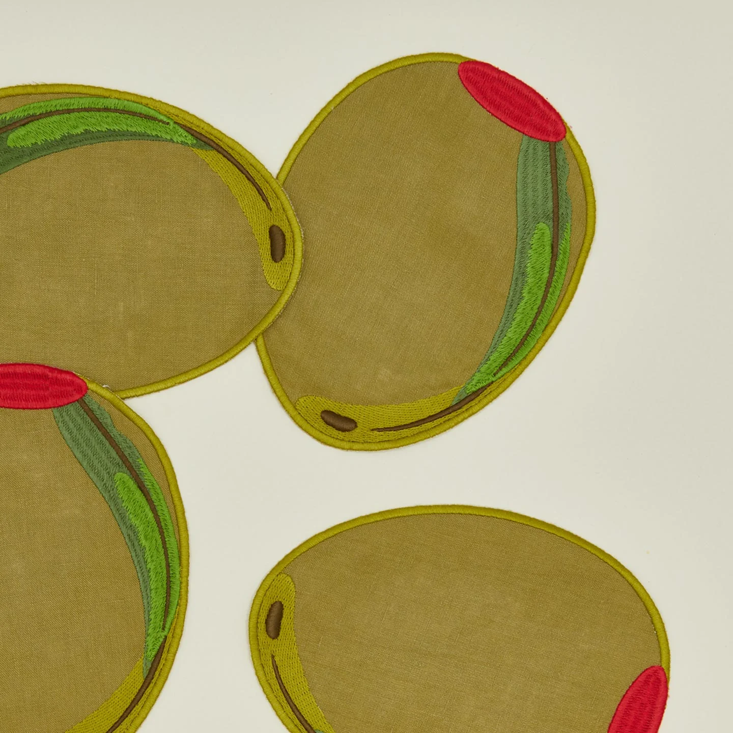 Olive Cocktail Napkins, Set of 4 - Image 3