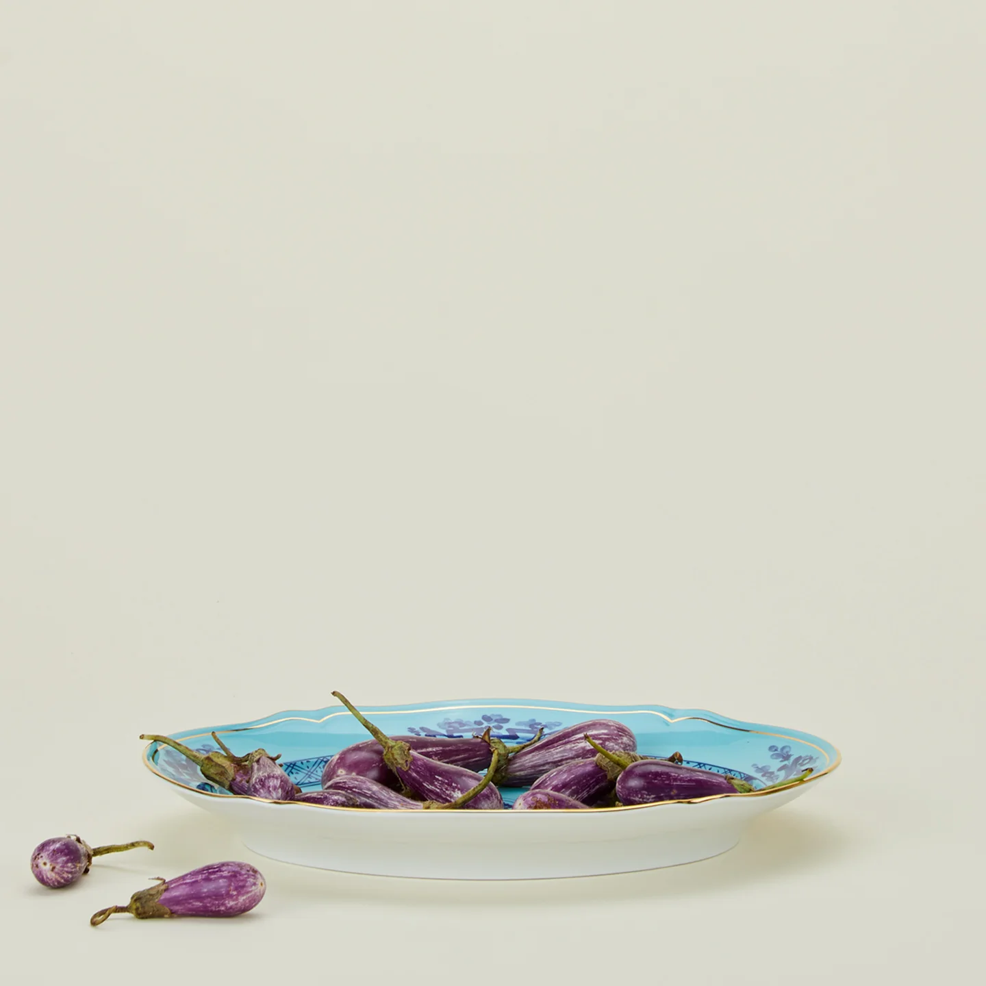 Oriente Italiano Oval Platter, 15" - Iris - Image 3