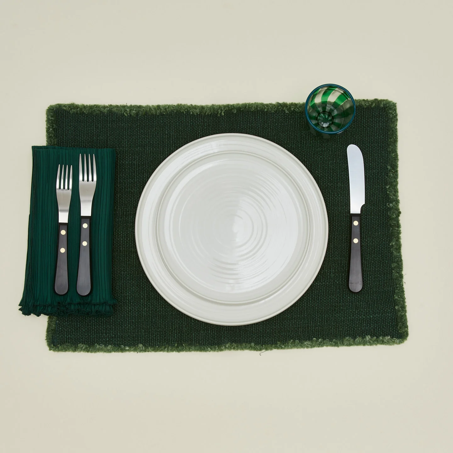 Pleated Napkin, Set of 2 - Olive - Image 2