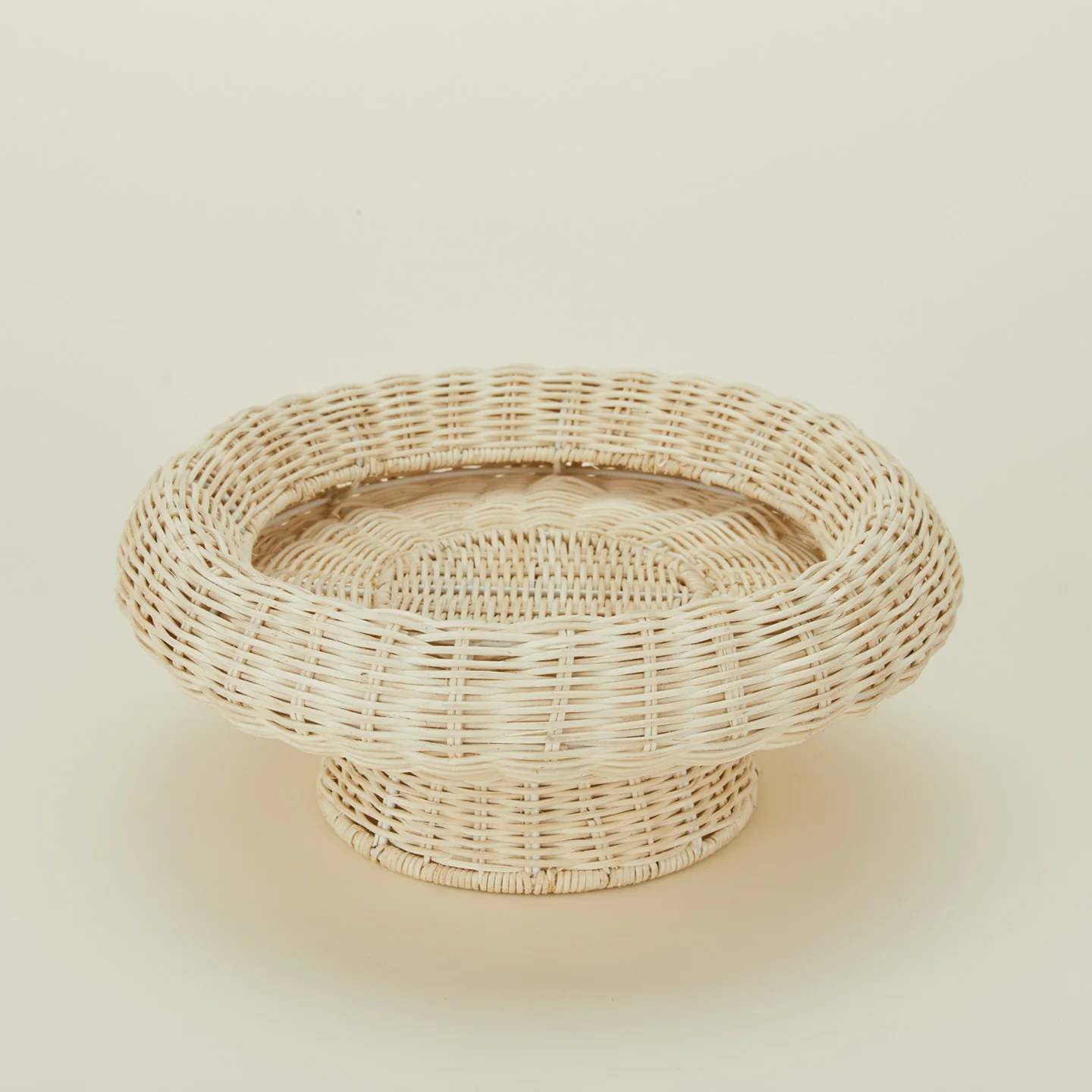 Rattan Pedestal Bowl - Natural - Image 3