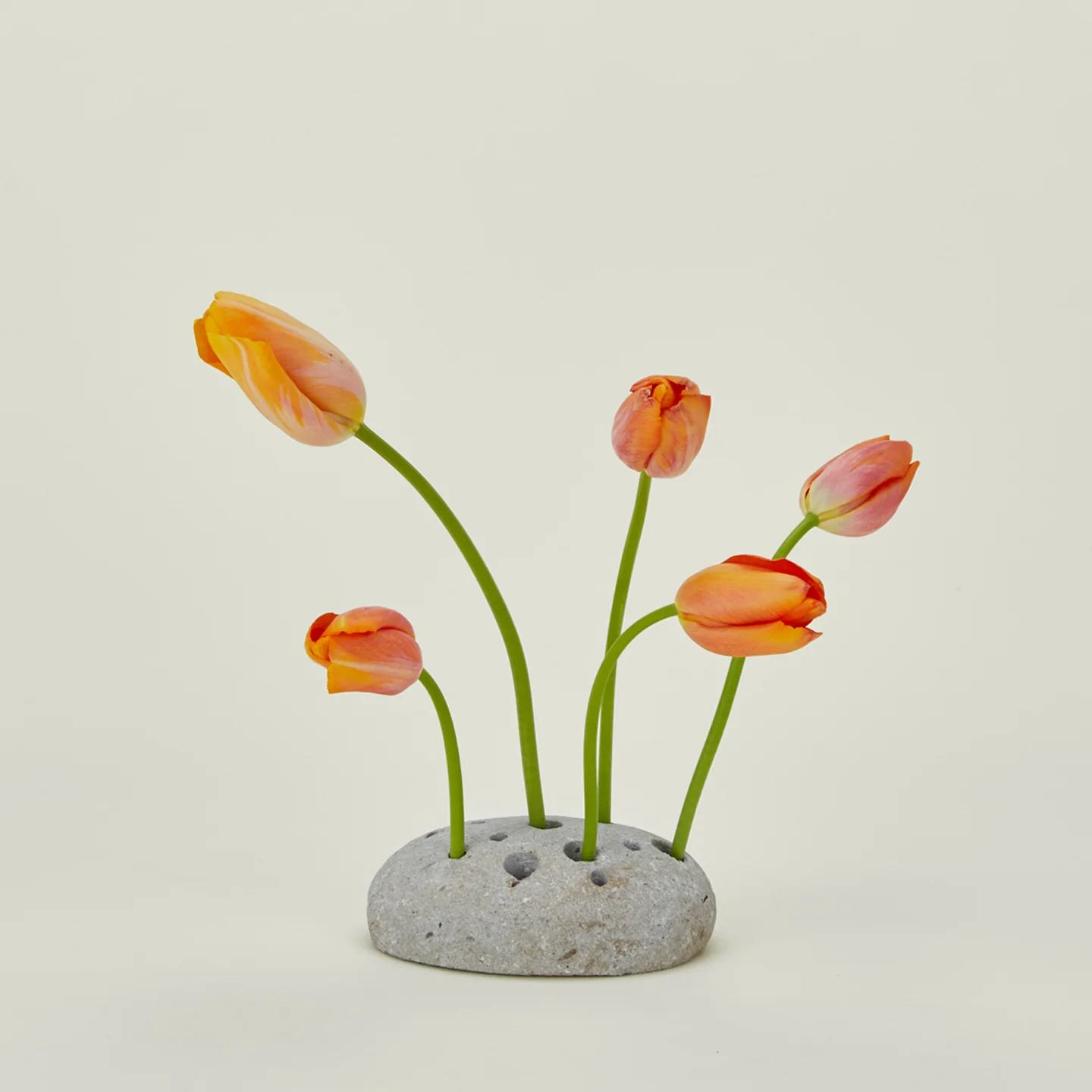 River Rock Oval Ikebana Vase