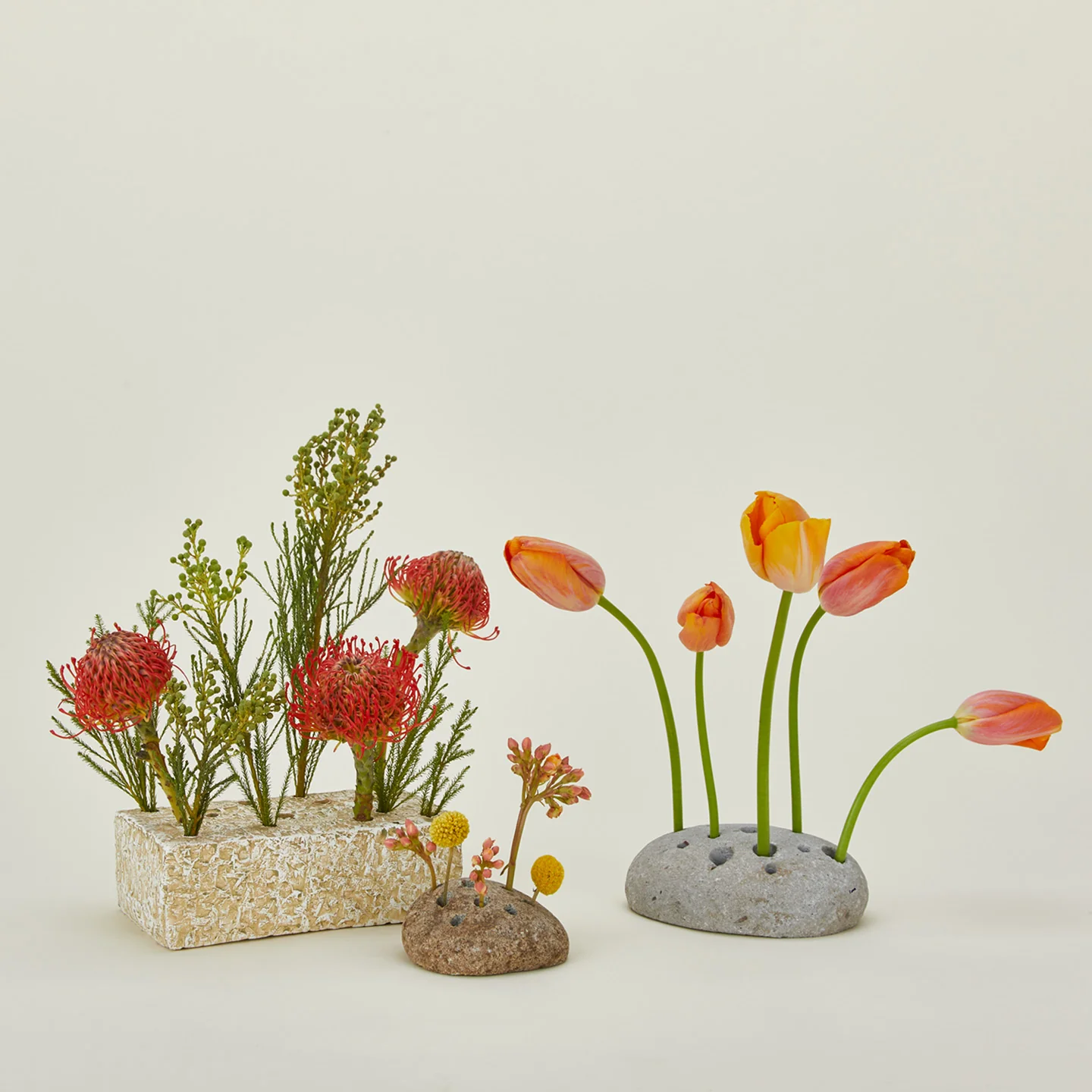 River Rock Oval Ikebana Vase - Image 4