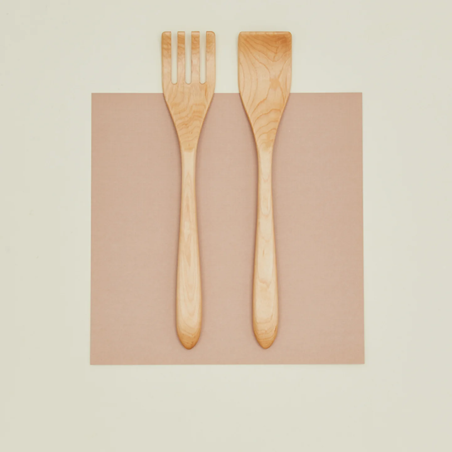 Salad Servers - Natural Maple