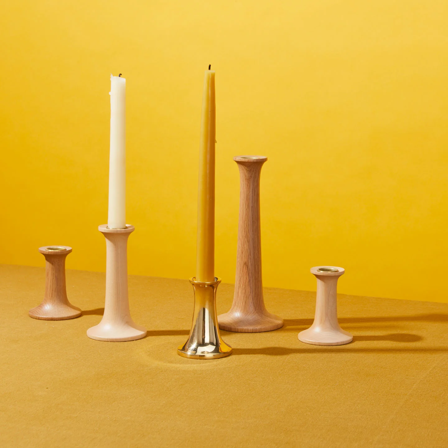 Simple Candle Holder - Oak - Image 3