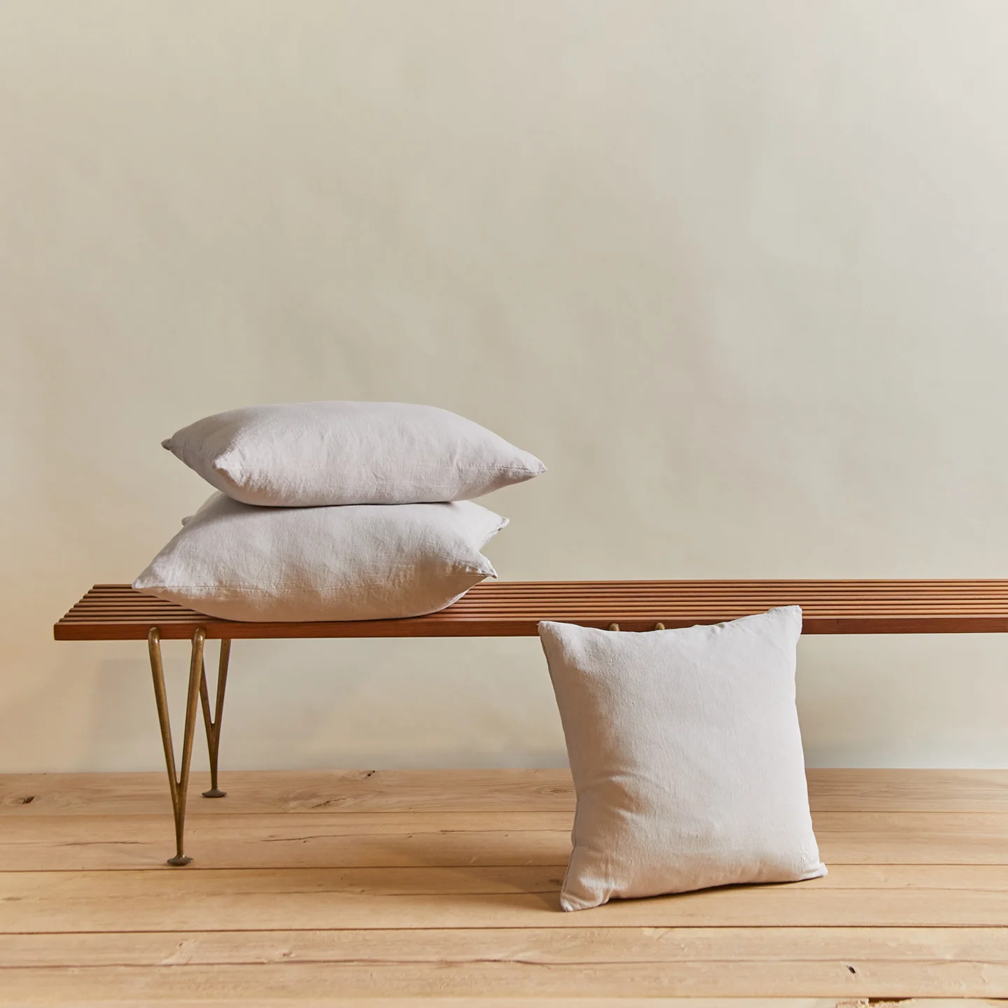 Simple Linen 18x18 Pillow - Light Grey - Image 5